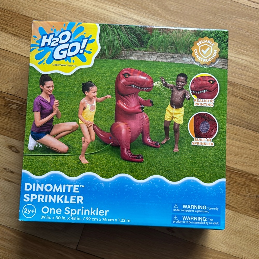 NIB Never Opened H2O GO! DINOMITE Sprinkler 🦖